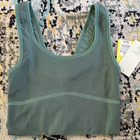 All in Motion Green Ribbed Sports Bra - Picture 1 of 7
